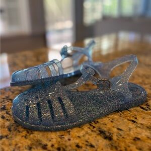 Girls Glitter Jelly Sandals